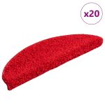 Covorașe scară 20 buc roșu 56x17x3 cm GartenMobel Dekor