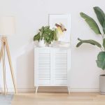 Uși de dulap design cu perioare 2 buc Alb 61,5x29,5 cm GartenMobel Dekor