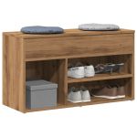 Banchetă pantofar stejar artizanal 80x30x45 cm, lemn prelucrat GartenMobel Dekor
