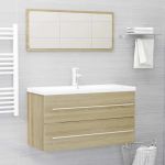 Set mobilier baie, 2 piese, stejar Sonoma, PAL  GartenMobel Dekor