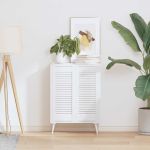 Uși de dulap design cu lavră 2 buc Alb 69x29,5 cm GartenMobel Dekor