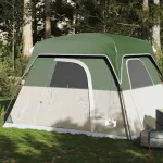 Cabină cort de camping, 4 persoane, verde, impermeabil GartenMobel Dekor
