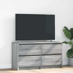 Comodă TV, gri sonoma, 100x35x54 cm, lemn compozit GartenMobel Dekor