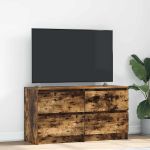 Comodă TV, stejar fumuriu, 100x35x54 cm, lemn compozit GartenMobel Dekor