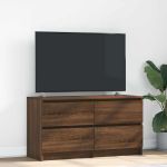 Comodă TV, stejar maro, 100x35x54 cm, lemn prelucrat GartenMobel Dekor