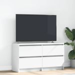 Dulap TV alb 100x35x54 cm lemn prelucrat GartenMobel Dekor