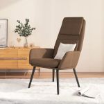 Scaun de relaxare, maro, material textil GartenMobel Dekor