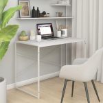 Birou de computer, alb, 110x60x70 cm, lemn prelucrat GartenMobel Dekor