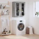 Dulap cu montaj pe perete, gri beton, 69,5x34x90 cm GartenMobel Dekor