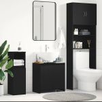 Dulap de baie stejar negru 60x33x60 cm lemn prelucrat GartenMobel Dekor