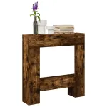 Mască de șemineu, stejar fumuriu 81x18x82 cm, lemn prelucrat GartenMobel Dekor