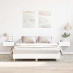 Cadru de pat fără saltea, alb, 150x200 cm, lemn prelucrat GartenMobel Dekor