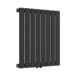 Calorifer Radiator Nore 459W Otel, 8 Elementi, Dimeniune 60x60cm, Culoare Negru, Design Modern