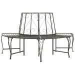 Bancă de copac semicirculară pentru grădină, 160 cm, oțel GartenMobel Dekor