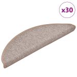 Covorașe scară 30 buc maro deschis 56x17x3 cm GartenMobel Dekor