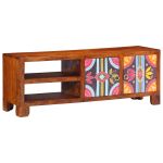 Dulap TV multicolor 110x30x40 din lemn masiv de salcam GartenMobel Dekor