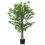Plantă Ficus artificială 788 frunze 120 cm verde GartenMobel Dekor