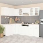 Set dulapuri de bucătărie, 11 piese, alb, PAL GartenMobel Dekor