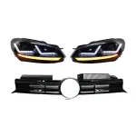Faruri Osram LED Negre LEDriving Semnal Dinamic si Grila Centrala VW Golf 6 VI (2008-2012) R20 Design Performance AutoTuning