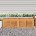 Ladă depozitare grădină cu geantă, 200x50x55 cm, lemn masiv tec GartenMobel Dekor