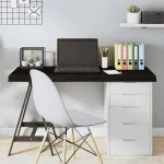 Blat de masă maro 120x40x(2-6) cm, lemn masiv stejar tratat GartenMobel Dekor