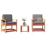 Set mobilier grădină, 3 piese, maro ceruit, lemn masiv pin GartenMobel Dekor