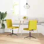 Scaune de bucătărie, 2 buc., galben, catifea GartenMobel Dekor