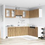 Set dulapuri bucătărie 11 piese Artisan Stejar lemn prelucrat GartenMobel Dekor
