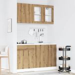 Set dulapuri de bucătărie 4 piese Artisan Stejar lemn prelucrat GartenMobel Dekor