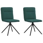 Scaune de bucătărie, 2 buc., verde închis, material textil GartenMobel Dekor