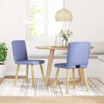 Scaune de sufragerie 2 buc țesătură Jeans Blue GartenMobel Dekor