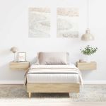 Cadru de pat fără saltea Stejar Sonoma 75x190 cm Lemn prelucrat GartenMobel Dekor