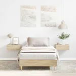 Cadru de pat fără saltea Stejar Sonoma 75x190 cm Lemn prelucrat GartenMobel Dekor