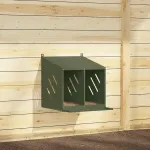 Cuibă pentru pui cu 2 compartimente, metal verde măsline GartenMobel Dekor