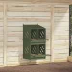 Cuibă pentru pui cu 4 compartimente, metal verde măsline GartenMobel Dekor