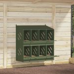 Cuibă pentru pui cu 8 compartimente, metal verde măsline GartenMobel Dekor