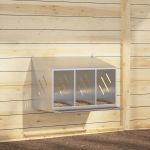 Cutie cuibar pentru pui cu 3 compartimente argintiu galvanizat GartenMobel Dekor