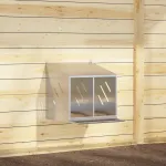 Cutie pentru pui cu 2 compartimente, metal argintiu galvanizat GartenMobel Dekor