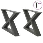 Picioare măsuță de cafea 2 buc Antracit 50x(30-31,3) cm Oțel GartenMobel Dekor