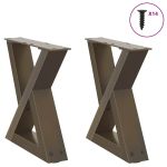 Picioare măsuță de cafea 2 buc Oțel natural 30x(30-31,3)cm Oțel GartenMobel Dekor