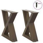 Picioare măsuță de cafea 2 buc Oțel natural 40x(30-31,3)cm Oțel GartenMobel Dekor