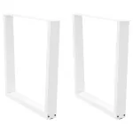 Picioare pentru masă în formă de V 2 buc alb oțel GartenMobel Dekor