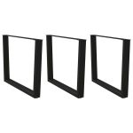 Picioare pentru masă în formă de V 3 buc Negru Oțel GartenMobel Dekor