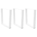 Picioare pentru masă în formă de V 3 buc alb oțel GartenMobel Dekor