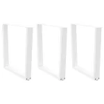 Picioare pentru masă în formă de V 3 buc alb oțel GartenMobel Dekor