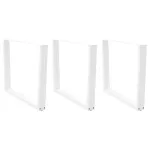 Picioare pentru masă în formă de V 3 buc alb oțel GartenMobel Dekor