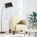 Canapea scaun cu cotiere crem 54 cm piele artificială GartenMobel Dekor