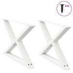 Picioare măsuță de cafea 2 buc Alb 70x(42-43,3) cm Oțel GartenMobel Dekor