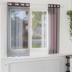 Perdele Voile cu Oeje 2 buc Violet 140x175 cm GartenMobel Dekor