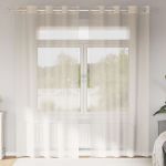 Perdele Voile cu Oeli 2 buc Crem 140x245 cm GartenMobel Dekor